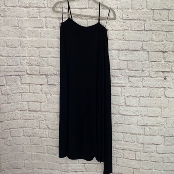 Helmut Lang Navy Side Drape Midi Tank Dress - XS - Picture 4 of 12